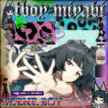 a picture of a girl with a bottle of pills and the words " boy swag is infinite " on it
