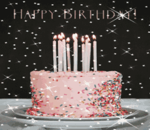 happy birthday to you birthday cake candles sparkling