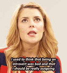 Being An Introvert Grace Helbig GIF - Being An Introvert Grace Helbig I Should Be Really Outgoing GIFs