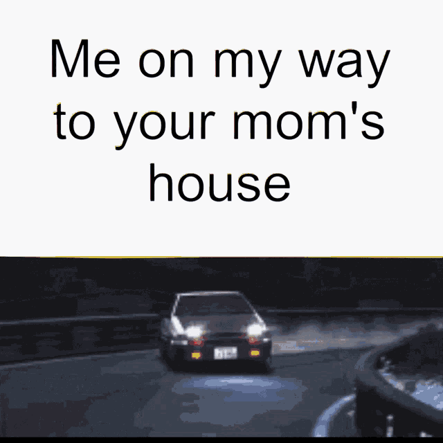 Car Drifting On My Way Meme GIF