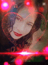 a woman 's face is surrounded by a heart shaped frame that says filtros on the bottom