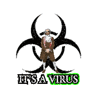 a group of men standing next to each other with the words it 's a virus