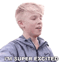 Im Super Excited Carson Lueders Sticker - Im Super Excited Carson Lueders Im Very Thrilled Stickers