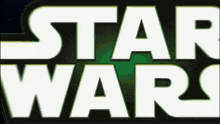 a star wars logo with a green background