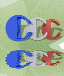 a blue , white , and red champion logo on a green background