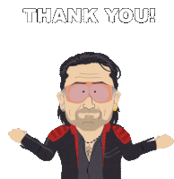 Thank You Bono Sticker - Thank You Bono South Park Stickers