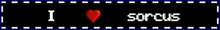 a sign that says i love sopcus with a heart