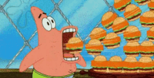 吃货 派大星 海绵宝宝 汉堡包 GIF - Foodie Patrick Star Sponge Bob GIFs