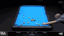 a pool table with a blue cloth that says diamond