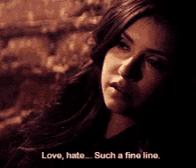 Katherine Pierce Love Hate GIF - Katherine Pierce Love Hate Tvd GIFs