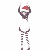 yakui the maid dance new year hat maid anime glitch