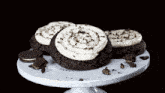 Crumbl Cookies Chocolate Crumb Cake Featuring Oreo Cookie GIF