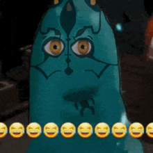 a cartoon character with a smiley face on it