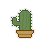 Pixel Plant Sticker - Pixel Plant Cactus Stickers
