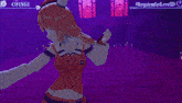 a video game screen shows two girls dancing and says requiem for love3d