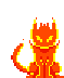 Flaming Cat Kitty Sticker - Flaming Cat Kitty Cat Stickers