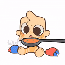 a cartoon drawing of a cat with the word waffle on the bottom right