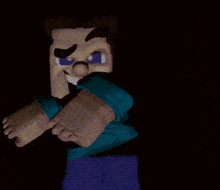 a cartoon character with a beard and blue eyes