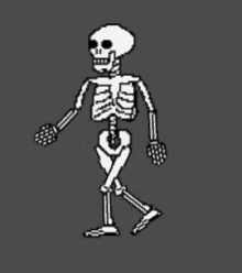 Skeltal Spooki Walk Bony_johnny Spooky Scary Skeleton GIF