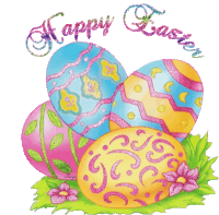 Happy Easter Easter Eggs Sticker