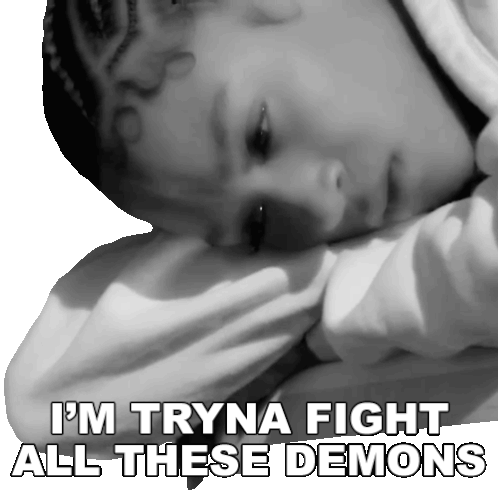 I'M Tryna Fight All These Demons Genia Sticker - I'M Tryna Fight All These Demons Genia Jaded Song Stickers