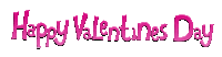 a pink happy valentine 's day sign on a white background