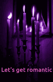 Romantic Candle GIF - Romantic Candle Purple GIFs
