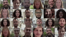 a collage of people 's faces with the word shutterstock in the upper right corner
