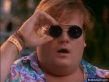 Chris Farley Mind Blown GIF - Chris Farley Mind Blown Sun Glasses GIFs