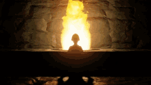 Fireplace Entombed In Gold Forever GIF