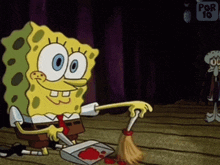 Sweep Spongebob GIF - Sweep Spongebob Sweeping GIFs