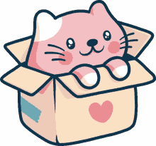 cat cute kawaii love heart