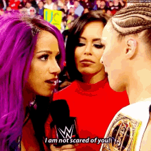 Sasha Banks I Am Not Scared Of You GIF - Sasha Banks I Am Not Scared Of You Ronda Rousey GIFs