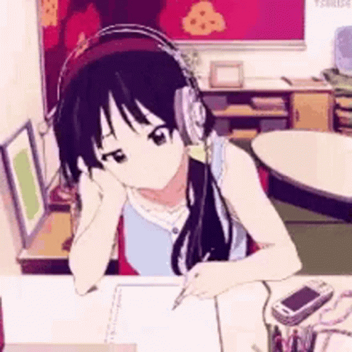Anime girl listening to music  yui1234 Photo 43369587  Fanpop