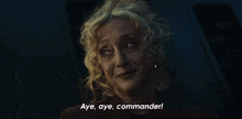 Aye Aye Commander Pelia GIF - Aye Aye Commander Pelia Carol Kane GIFs