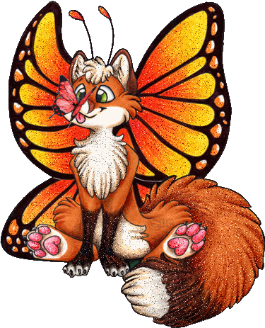 Fox Butterfly Sticker - Fox Butterfly Fairy Stickers