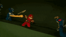 a person is flying through the air with a fireball coming out of their hand .