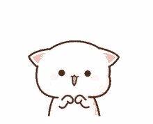 cute mochi mochi peach cat kitty happy