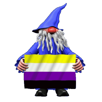 Wizard Holding Flag Changing Lgbt Flag Sticker - Wizard holding