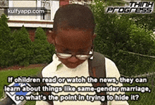 Thinhprogressif Children Readorwatch The News, They Canlearn About Things Like Same-gender Marriage,So What'S The Point In Trying To Hide It?.Gif GIF