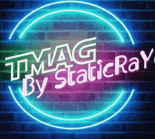 a neon sign that says mag by staticray