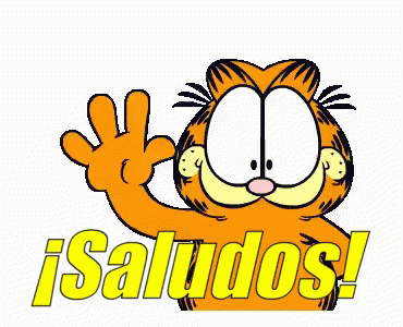 Garfield saludando