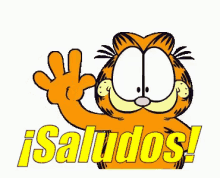 Garfield Saludando GIF - Saludos Hola Que Tal GIFs