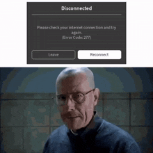 a screen that says " disconnected " on it