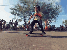 Louis’ Crazy Fast Switch 540 Spin GIF - Longboard Skateboard Skateboarding GIFs