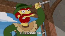 Groundskeeper Willie GIF - Knife The Simpsons Grounds Keeper Willie GIFs