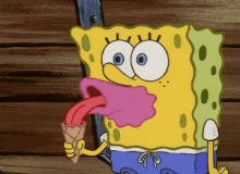 Spongebob Lick GIF