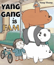 Yang Gang Fam We Bare Bears GIF