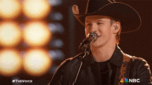 Singing Country Music The Voice GIF - Singing Country Music The Voice Close To The Microphone GIFs