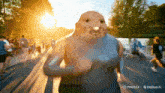 a blurred image of a person running with the words minimax hailuo ai below them
